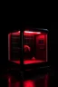 Placeholder: red incubator in dark room that make you change