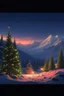 Placeholder: Mountain Christmas scene
