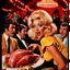 Placeholder: Comic movie shot, spooky, hot, ultra realistic, dine, horns, ultra realistic hot blonde women, year-end party, pieces of meat, organs, hot, ail, dynamic, hot, very excited people, hypermaximalist figures, light, 1970's Italian comedy movie, Stanley Kubrik, ornate, 4k, photorealism