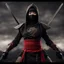 Placeholder: Behold the powerful alluring and pretty ninja woman, her body adorned with the traditional ninja costume, HDR, beautifully shot, hyperrealistic, sharp focus, 64 megapixels, perfect composition, high contrast, cinematic, atmospheric, moody