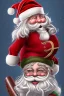 Placeholder: Santa Claus wearing an LA Dodgers baseball cap