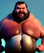 Placeholder: fat strong Man, pose wrestling, retro 80s style, hot ambient, photo studio, red, gold, vibrant color, highly detailed, art stations, concept art, smooth, unreal engine 5, god rays, ray tracing, RTX, lumen lighting, ultra detail, volumetric lighting, 3d, finely drawn, high definition, high resolution.