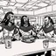 Placeholder: Klingon customers at a fast food restaurant.