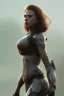 Placeholder: full body, Scarlett Johansson identify face, leather armour , big busty , pintura, ,details,texture,8k quality, florest, Minimalism, Romanticism, Expressionism, Impressionism