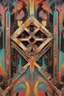 Placeholder: Ornate art deco 'X' splattered with psychedelic paint and graffiti