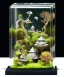 Placeholder: Tiny dioramas incased in a glass cube