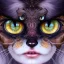 Placeholder: "Insanely detailed photograph of an elaborate beautiful cat goddess intricate glowing skin eyes intricate face hair lashes fur dress hyperdetailed painting by Anna Dittmann Huang Guangjian and Dan Witz CGSociety ZBrush Central fantasy art album cover art 4K 64 megapixels 8K resolution HDR Greek shiny space colours jewelry celestial hair eyes light"