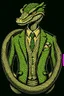 Placeholder: Mythical serpent dressed in a suit