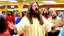 Placeholder: one jesus goes to golden corral buffet while lady yells at everyone