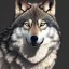 Placeholder: wolf, blue, black, masterpiece, expert, 8K, hyperrealism, sharp focus, cinematic lighting