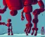 Placeholder: closeup of Robots kissing in forbidden love embrace, simon stalenhag