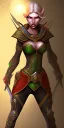 Placeholder: female comic-book, elf ranger, no expression, no emotion, illustrated in a comik book style, no background --ar 9:16