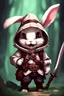 Placeholder: Cute bunny adventurer dnd art realism soul sucking demon