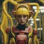 Placeholder: Alien retro computer robot portrait photo, pastel colors, yellow, red, photographed by Daria Endresen, film still from Alejandro Jodorowsky, medium shot fashion, award winning photography, arty pose, fashion, high definition, high resolution, muted colors , volumetric lighting, 8k, 3d render