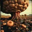 Placeholder: Photography polaroid close-up of a random landscape with massive odd Yves Tanguy incomprehensible style Surrealism, glossy, organic, creepy tumor mass growing, strong texture, fiotti di liquido nero, horror, panic, obsessive, hypnotic