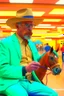 Placeholder: Walter White riding a horse inside of a mall whilst smoking