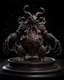 Placeholder: tabletop role-playing miniature of a bloated goatish shoggoth-shub-niggurath-baphomet-hybrid cosmic goddess. full body. concept art in the style of william morris dante Gabriel rosetti alan lee. hyperrealism 4K ultra HD unreal engine 5 photorealism.