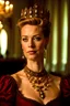 Placeholder: Ultra hd Portrait photo of Countess catharina von hogeln, 35 years old, strict, commanding, dominant lady, jewelry, decolletage. Background: her opulent palace.