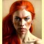 Placeholder: stunningly beautiful Red Sonja , red to orange hair hyper realist, hyper detailed, intricate, awesome, masterpiece, perfectly centered subject, hyper realist shading lighting, greg rutkowski, magali villeneuve, artgerm, wlop, rossdrawsby Andy Warhol, by Camille Corot, by Frida Kahlo, by Katsushika Hokusai, Graphemes, Light Painting, Soviet Art, Technicolor