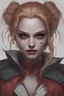 Placeholder: VAMPIRE LOVE Harley Ginger hair Alexandra "Sasha" Aleksejevna Luss Suicide Squad: Kill The Justice League psychology erect oil paiting by artgerm displayresolution concept art Greg Rutkowski, Artgerm, WLOP, Alphonse Mucha dynamic lighting hyper detailed intricate detailed attractive detailed render eye candy breathtaking on