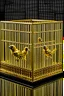 Placeholder: babylon reprsented by gold twitter bird logo captured in a caged box in a prioson box guarded by storm troopers
