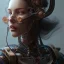 Placeholder: cyborg portret, high lights, rusted, diffuse lighting,polished, intricate,highly detailed, digital painting, illustration, concept art, horns,copper