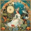 Placeholder: Le Jardin des délices (The Garden of Earthly Delights) Peinture de Mil Mascaras et Alphonse Mucha