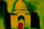 Placeholder: A yellow lightning temple painted by Alexej von Jawlensky