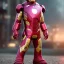 Placeholder: Iron man toddler, real, full body, tokio background, dramatic lighting, hyper realistic, 8k