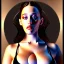 Placeholder: fullbody portrait of voluptuous atletic beautiful young Kat Dennings in swinsuit Diego Velázquez style