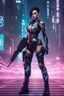 Placeholder: Full body image of a army cyberpunk cyborg beautiful super model girl,good body,lighting background