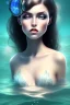 Placeholder: lady muse with black hair top in the ocean