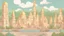 Placeholder: Draw a cartoonish yet realistic picture of the golden city with its sparkling towers and gem-paved streets.