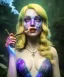 Placeholder: Ultra realistic wonderland photo, happy blonde woman smoking a shisha, perfect iris, glow eyes, blue dress, big purple-cat friend, circus dress style, old school tattoo, smoke, marijuana garden, glow eyes, perfect iris, soft color, highly detailed, unreal engine 5, cinematic, ultra detail, volumetric lighting, high definition.