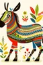 Placeholder: German Folk Art Donkey illustration