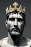 Placeholder: Ultra Realistic image, Roman sculpture, white marble material, Lionel Messi, gold crown of natural thorns, god crown, Renaissance style, sun rays background, waist up portrait, epic, celestial, cinematic lighting, God lights, 4k resolution, smooth details, soft lighting, unreal engine 5, art station, substance 3d.