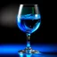 Placeholder: wine glass completely filled with blue liquid