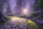 Placeholder:  winding stone path lit river