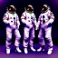 Placeholder: Members of a rock band with guitars and wearing spacesuits