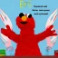 Placeholder: Elmo's World in the style of Soviet propaganda
