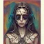 Placeholder: Singer Danish MØ, watercolor, cyberpunk, wildflower, Style John Kenn Mortensen,