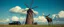 Placeholder: windmill scene from gorillaz music video, with car and moose