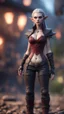 Placeholder: full figure with boots, female vampire elf from worms armageddon wearing makeup, bokeh like f/0.8, tilt-shift lens 8k, high detail, smooth render, down-light, unreal engine, prize winning