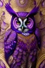 Placeholder: owl, purple and gold tones, insanely detailed and intricate, hypermaximalist, elegant, ornate, hyper realistic, super detailed, by Pyke Koch