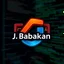 Placeholder: create a logo for me "J. Babakan" .i am an ai programmer artist i want a 3d graphical Logo ,ai ,code, flow charts blended at background