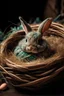 Placeholder: Lapin de paque dans un nid