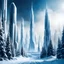 Placeholder: Snow futuristic city with tall building