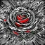 Placeholder: Paper, sketch, black and white, fat outline, graffiti red rose, easy sketch, sketch flash, graffiti style, noir