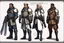 Placeholder: concept sheet for a squad of explorers: These four head divisions (Kadivs) + lieutenant are essentially the second in commands, serving just beneath the Captain. They monitor and check up on the crews (men and women), execute Captain's orders, and propose initiatives to higher ranks. And if Captain is not present, Kadivs report themselves to Lieutenant who serves as Caravan's firstmate. However, the exceptions usually occur in particularly elite caravan like 97 where Kadivs are known to be very