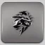 Placeholder: peugeot metal lion logo square badge